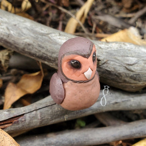 Melanistic Barn Owl Figurine