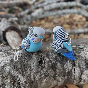 Sky Blue Budgie Charm