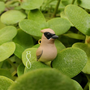 Cedar Waxwing Charm