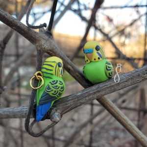 Opaline Green Budgie Charm