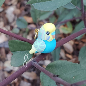 Teal Budgie Charm